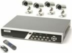 QH25DVR4C - $669.99  - 4 Channel H.264 Pentaplex DVR with 250GB and 4 CCD Cameras