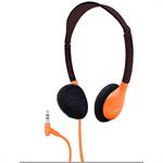 Hamilton Buhl HA2-ORG 3.5 mm Plug 5 ft. Dura-Cord Personal Stereo Headphone Orange - Chew Cord & Foam Ear Cushions