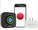 Ultraloq U-Bolt Pro Smart Lock + Bridge WiFi Adaptor, 6-in-1 Keyless Entry Door Lock with WiFi, Bluetooth, Biometric Fingerprint - Keypad, Smart