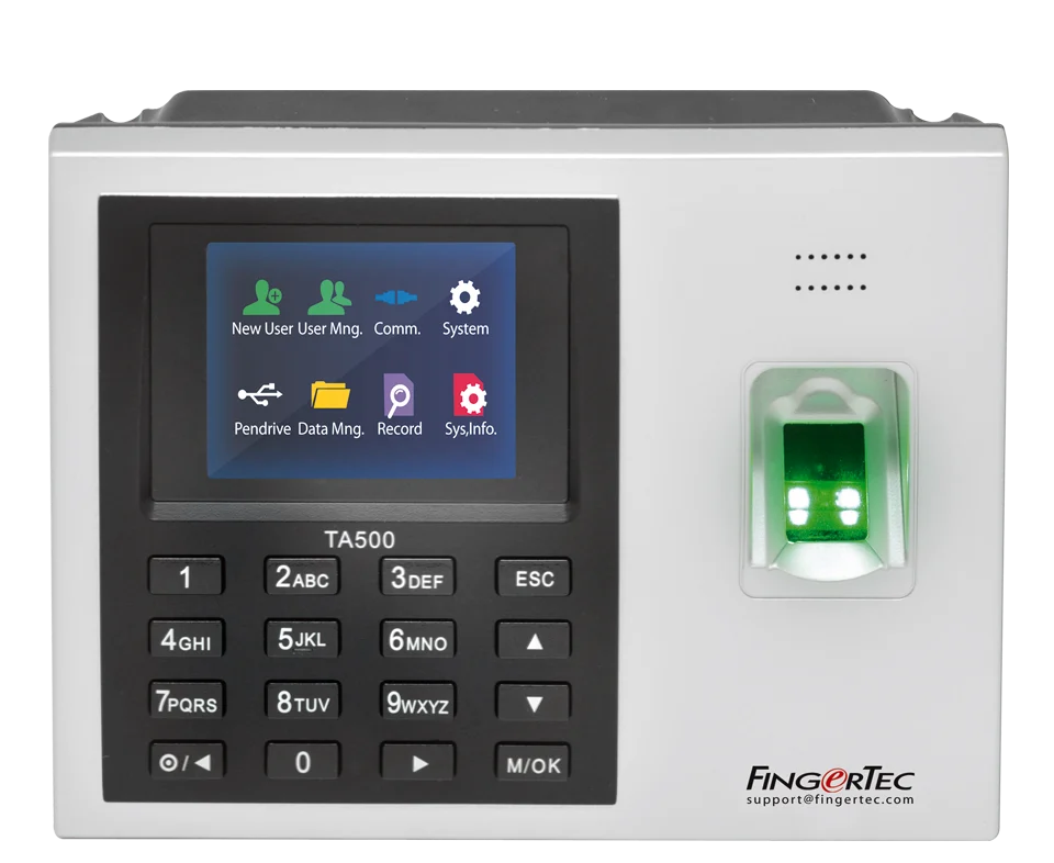 FingerTec TA500 Biometric Fingerprint RFID Time Clock