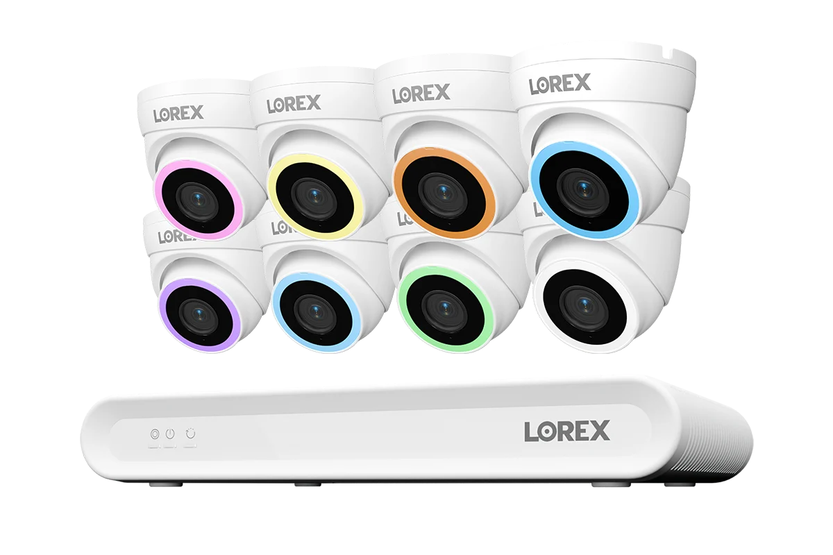 Lorex Connect V Series 4K 8-Channel 1TB NVR System with 8 V5 4K PoE Turret Cameras (CN502V5-TW8-8CH1T)